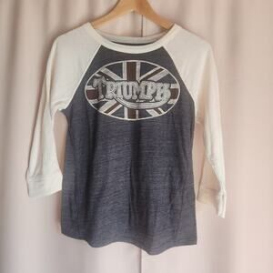 Lucky Brand Triumph Motorcycles M Raglan 
Long Waffle Sleeve T-Shirt